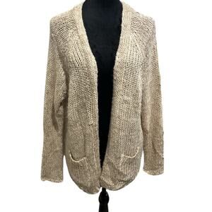 Shasa Knit Open‑Front Cardigan – Size S – Two Pockets – NWOT